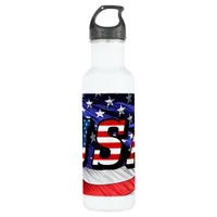 USA - American Flag Water Bottle