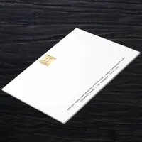 White black business logo notepad