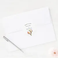 Elegant Watercolor Calla Lilies Romantic Floral Classic Round Sticker