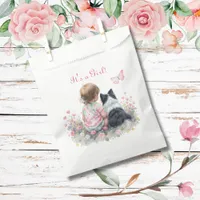 It's a Girl | Pink Baby and Puppy Baby Shower Favor Bag