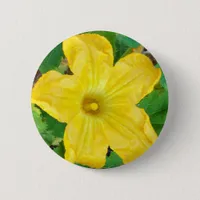 Zucchini Flower Pinback Button