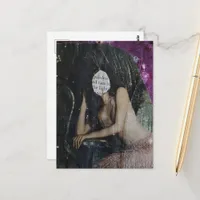 Painless Face Mixed Media Collage Postcard
