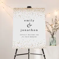 Elegant Gold Glitter Welcome to Wedding Foam Board