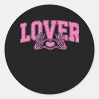 Font With Skeleton Hands Classic Classic Round Sticker