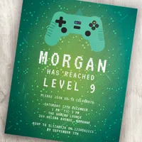 BUDGET Green Gamer Birthday  Invitation