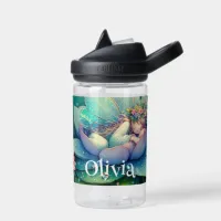 Fairy Sleeping on a Flower Fairytale Personalized Water Bottle