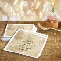 Glitter and Shine Quinceanera V1 Gold ID701 Napkins