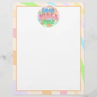 Good Vibes Only | Retro Vintage  Letterhead