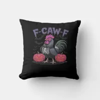 F Caw F Funny Chicken Classic Simple Clean Style Throw Pillow