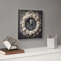 Symbolic Paper Art for Love Square Wall Clock