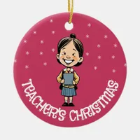 Lady Teacher Christmas Ornament | Custom Photo Gif