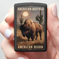 American Bison Sunset Zippo Lighter