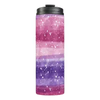 Purple and Pink Speckled   Thermal Tumbler