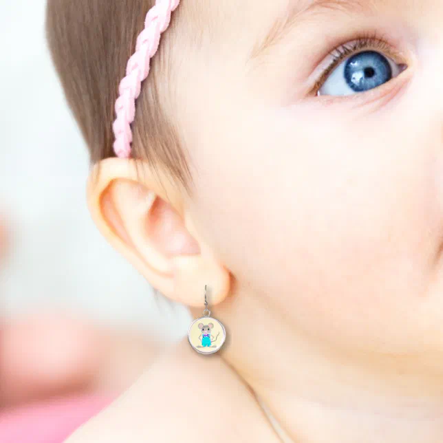 Cute and elegant little mouse earrings