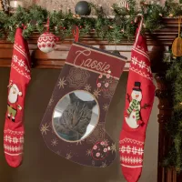 Cute burgundy Christmas Design for Cat