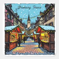 Strasbourg, France Christmas   Square Sticker