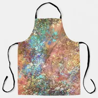 Modern Abstract Art paint flicks and splatters Apron