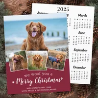 Budget Dog Pet Photo Merry Christmas 2025 Calendar