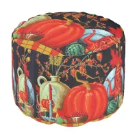 Autumn Festive Antique Painting Pumpkin Decoration Pouf