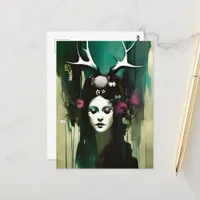 A Pagan Woman Painting Postcard