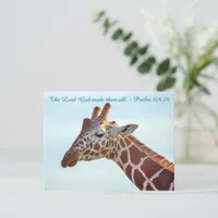 Christian Giraffe Postcard