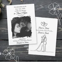 Hand in Hand, Heart to Heart | Photo Wedding Invitation