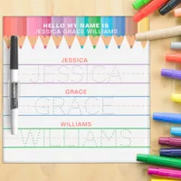 Full Name Writing Practice Dry Erase Board