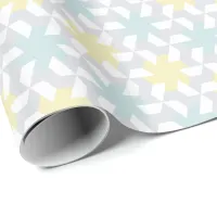 Modern Green and Yellow Pinwheel Tessellation Wrapping Paper