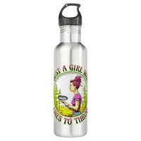 Just a Girl Who Likes to Throw | Disc Golf  Stainless Steel Water Bottle