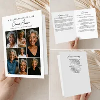 Order Of Service Obituary 7-Photo Memorial/Funeral Program