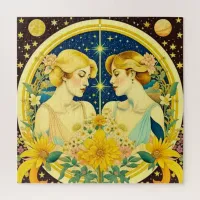 Horoscope Sign Gemini Twins Ethereal Art Jigsaw Puzzle