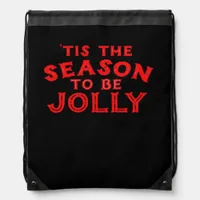 Tis The Season Merry Christmas Drawstring Bag