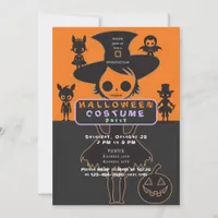 Children Cute Costume Modern Halloween Dress-up Invitation