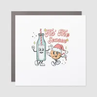 Tis The Season Retro Milk And Cookie Christmas Car Magnet
