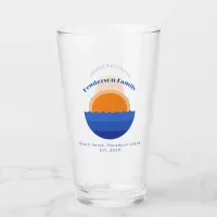 Ocean sunset minimalist scene glass