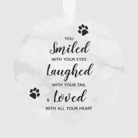 Custom Photo Pet Loss Quote Pet Memorial Ornament