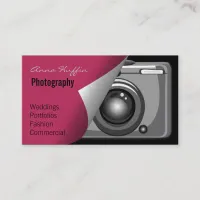 pink Mod Photoraphy, camera Business Card