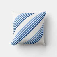 Pillow -Three Groups of Blue lines in Five Shades