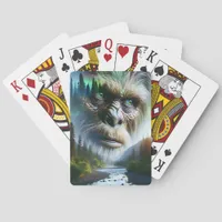 Bigfoot, Mountains, River and Forest Poker Cards
