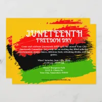 Juneteenth Freedom Day Flag Celebration Invitation