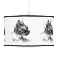 Stella the Grey Cat Pendant Lamp