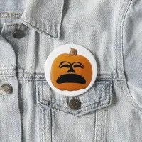 Jack o' Lantern Unhappy Face, Halloween Pumpkin Button