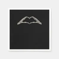 Bone Hands Heart Active Modern Aesthetic Napkins