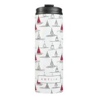 Red Christmas Tree Pattern#5 ID1009 Thermal Tumbler