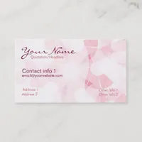 Pink White Pattern Business Card