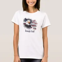 *~* USA Flag Patriotic Modern American Eagle Head T-Shirt