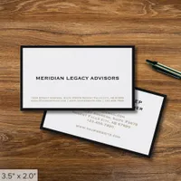 Minimalist Black Border Business Card