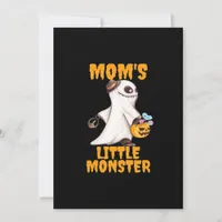 Moms Little Boo Monster Funny Graphic Holiday Card