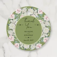 Elegant Floral Embrace Wedding Favor Tags