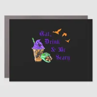 Eat Drink And Be Scary Halloween Minimal Clean Car Magnet